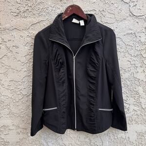 Chico’s Zenergy Black Zip Front Jacket Size 1